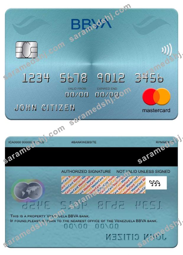 Venezuela BBVA bank mastercard